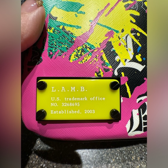 L.A.M.B Graffiti Splatter Bag By Gwen Stefani (80's Style Graffiti Design) - Picture 3 of 9